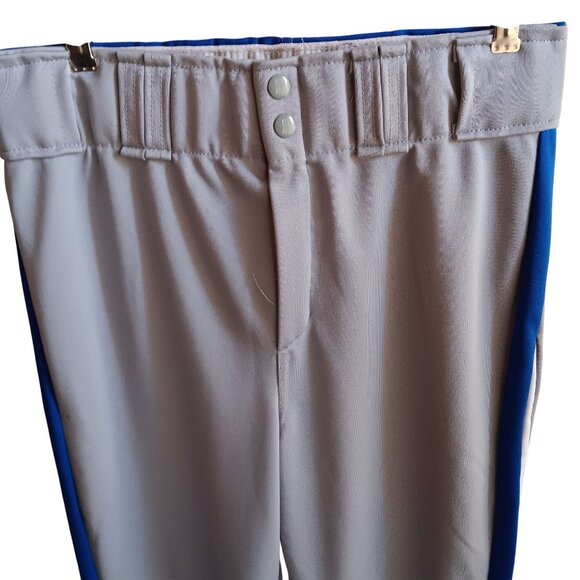 32x34 Vintage 1980's Mens Baseball Pants With Blue Stripes & Button Closure - Picture 4 of 5